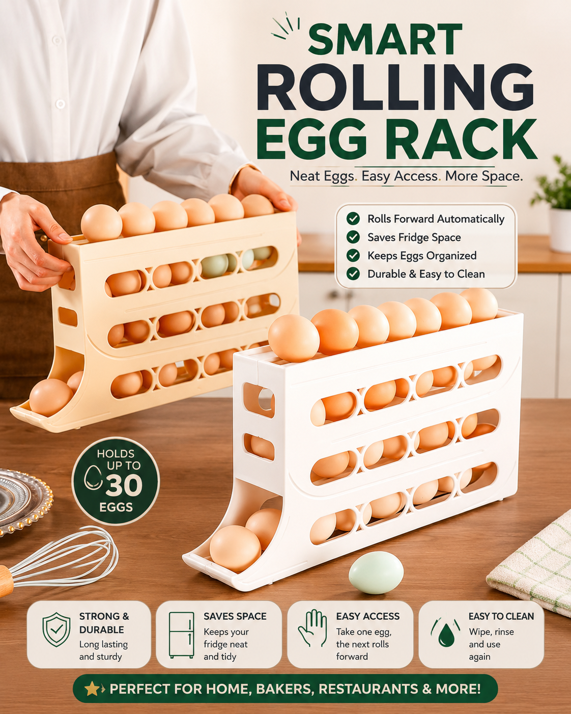 Smart Rolling Egg Rack